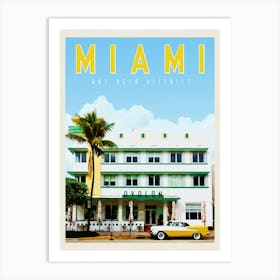 Miami Avalon Hotel Travel Poster Art Print