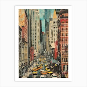 Kitsch Retro New York Collage 2 Art Print