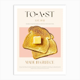 Toast Mid Century Art Print