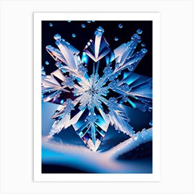 Crystal, Snowflakes, Pop Art Photography 4 Art Print