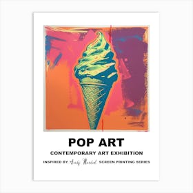 Ice Cream Cone Pop Art 3 Art Print