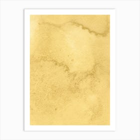 Mustard Watercolor Texture Art Print