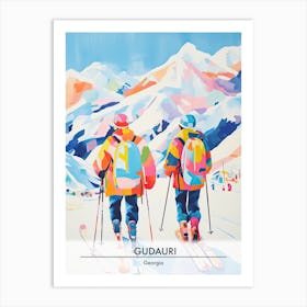 Gudauri   Georgia, Ski Resort Poster Illustration 2 Art Print