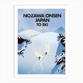 Nozawa Onsen Japan Ski poster Art Print