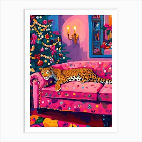 Leopard On A Couch 1 Art Print