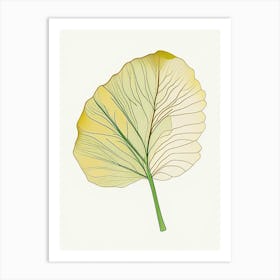 Ginkgo Leaf Warm Tones 5 Art Print