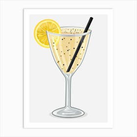 Cocktail With Lemon Art Print