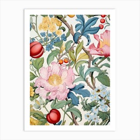 Floral Wallpaper 343 Art Print