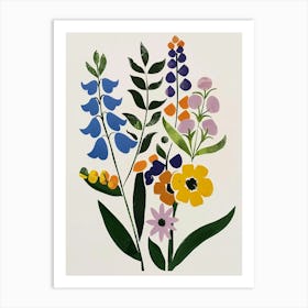 Painted Florals Veronica 1 Art Print