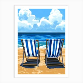 Beach Chairs Art Print