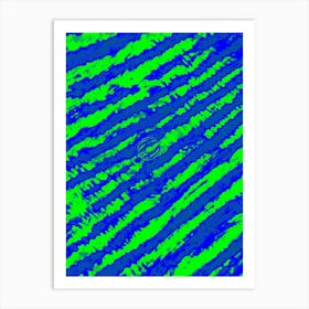 Abstract Pattern In Blue And Green Art Print