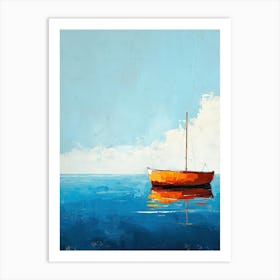 Sailboat Canvas, Greece Art Print