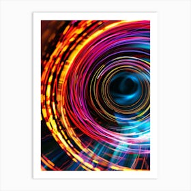 Abstract Light Vortex Art Print