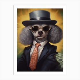 Gangster Dog Poodle Art Print