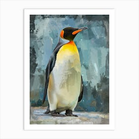 King Penguin Saunders Island Colour Block Painting 3 Art Print