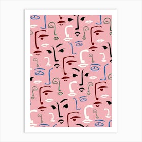 Monochrome Faces Art Print