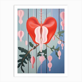 Bleeding Heart Dicentra 1 Hilma Af Klint Inspired Pastel Flower Painting Art Print