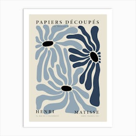 Blue Florals Art Print