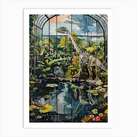 Dinosaur In The Glass Greenhouse 2 Art Print