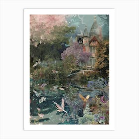 Fairytale Pond Scrapbook Collage 5 Art Print