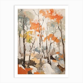 Autumn Fall Forest Pattern Painting 9 Art Print