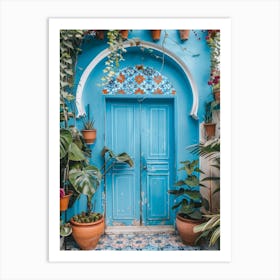 Blue Door In Morocco 5 Art Print