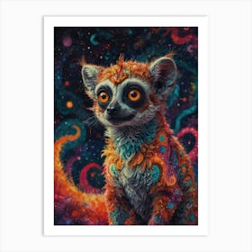 Lemur - Galaxy Art Print