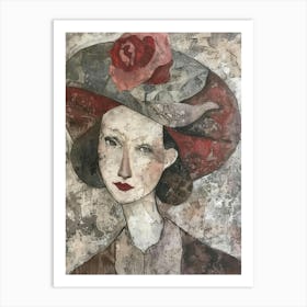 Woman In A Hat 82 Art Print