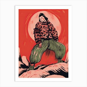 Samurai Illustration 13 Art Print