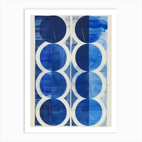 'Blue Circles' 2 Art Print