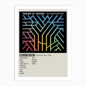 Communion By Years & Years 2015 Poster Art Print