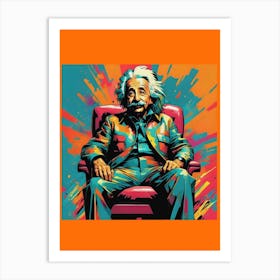Latest Einstein on Couch image Art Print