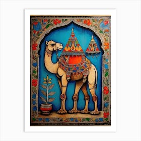 Default Traditional Madhubani Style Painting Of A Camel On A T 1 (1) Art Print