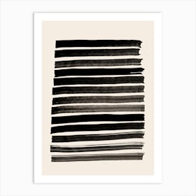 Abstract Art Black Lines Beige Poster_2242693 Art Print