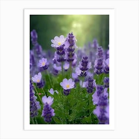 Lavender Flowers In The Forest Art Print