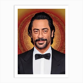 Javier Bardem Illustration Movies Art Print