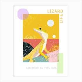 Modern Lizard Abstract Illustration 1 Poster Art Print