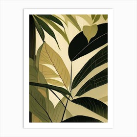 Bamboo  Leaf Rousseau Inspired 3 Art Print
