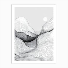 Abstract Mountains Art Print