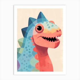 Colourful Dinosaur Euoplocephalus 2 Art Print