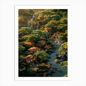 Village In The Jungle Art Print