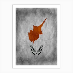 Cyprus Flag Texture Art Print