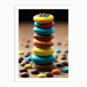 Colorful Macarons Art Print