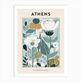 Flower Market Poster Athens Greece 2 Art Print