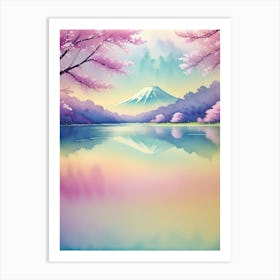 Japanese Landscape Mount Fuji Japan Beautiful Lake Landscape Art Print