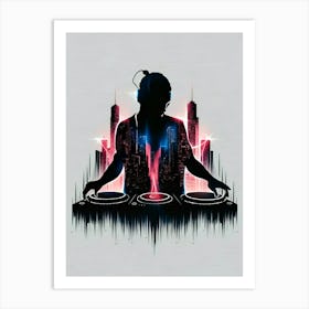 Dj In The City Art Print