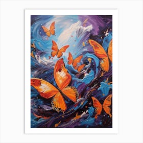 Butterflies In The Sky 1 Art Print