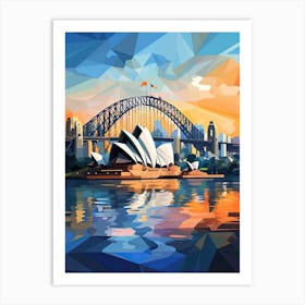 Sydney, Australia, Geometric Illustration 2 Art Print