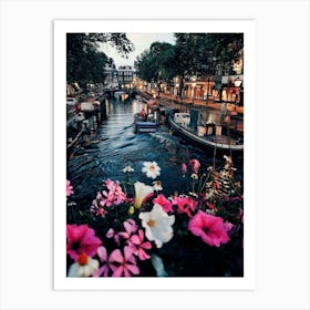 Amsterdam Canals At Dusk Art Print