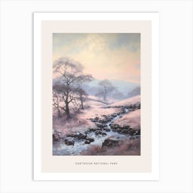 Dreamy Winter National Park Poster  Dartmoor National Park England 4 Art Print